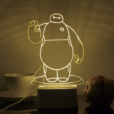 创意大白LED夜灯 3D灯